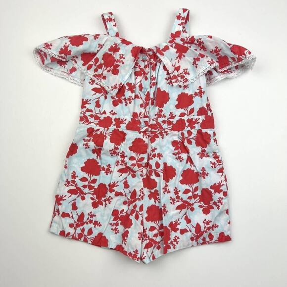 Janie and Jack Floral Cold Shoulder Romper - Picture 6 of 6